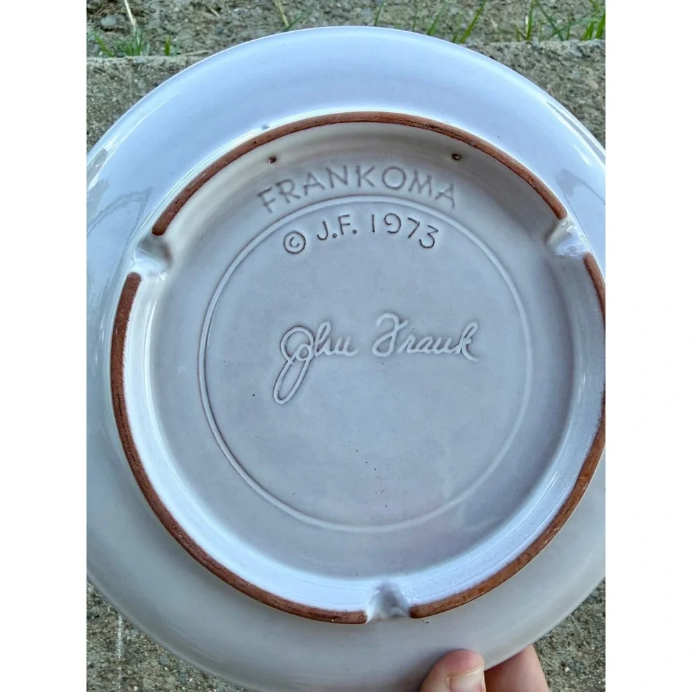 Frankoma Pottery 1973 The Annunciation Christmas Plate John Frank White 8.5